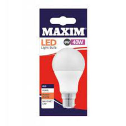 Picture of Maxim LED Bulb BC  WWhite 5.5w(6W)/40w x10